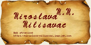 Miroslava Milisavac vizit kartica
